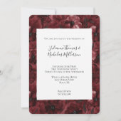 Romantic Burgundy Red Floral Wedding Kaart (Voorkant)