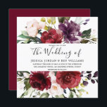 Romantic Burgundy Red Rose Waterverf bruiloft Kaart<br><div class="desc">Romantic Burgundy Red Rose Waterverf Wedding Invitation Bekijk het passende collectie in Niche en Nest Store</div>
