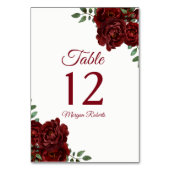 Romantic Burgundy Red Rose Wedding of Quinceanera Kaart (Voorkant)