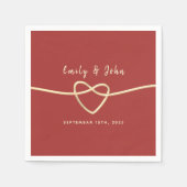 Romantic Burgundy Wedding Servet (Voorkant)