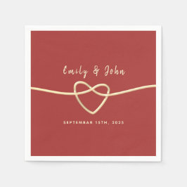 Romantic Burgundy Wedding Servet