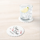 Romantic Butterflies Roze sparen de Data Kartonnen Onderzetters (Insitu)