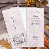 Romantic Café Illustration Wedding Dinner  Menu