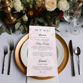 Romantic Café Illustration Wedding Dinner Menu