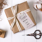 Romantic Café Illustration Wedding Thank You Favor Cadeaulabel