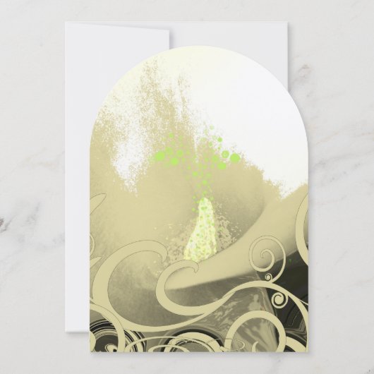 Romantic Calla Lily Wedding Invitation Kaart (Achterkant)