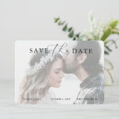 Romantic Calligrafie Foto Save the Date Invitation Kaart (Staand voorkant)