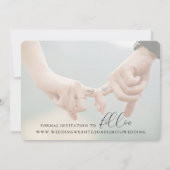 Romantic Calligrafie Foto Save the Date Invitation Kaart (Achterkant)