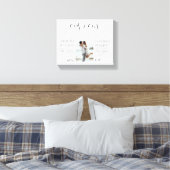 Romantic Calligrafie Foto Wedding Vow Keepslag Canvas Afdruk (Insitu (Slaapkamer))