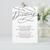 Romantic Calligraphy Directions Enclosure Kaart (Staand voorkant)