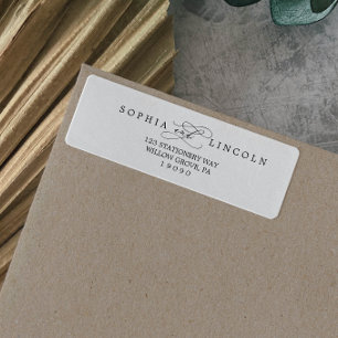 Romantic Calligraphy Flourish Return Address Label