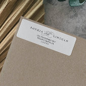 Romantic Calligraphy Flourish Return Address Label