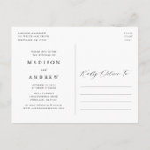 Romantic Calligraphy Love is Patiëntenuitstel Aankondigingskaart (Achterkant)