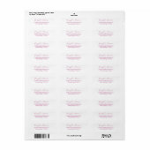 Romantic Calligraphy Magenta Return Address Etiket (Full Sheet)