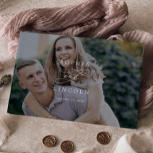 Romantic Calligraphy Monogram Dark Photo Weddensch