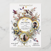 Romantic Calligraphy Monogram Photo Weddenschap