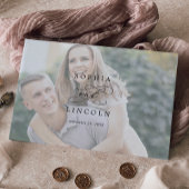 Romantic Calligraphy Monogram Photo Weddenschap Gastenboek