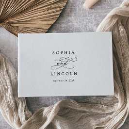 Romantic Calligraphy Monogram Wedding Gastenboek