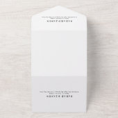 Romantic Calligraphy Overlay Wedding All In One Uitnodiging (Buitenkant)