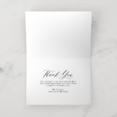 Romantic Calligraphy Script Photo Love and Bedankt Folie Wenskaart (Binnenlaag)