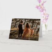 Romantic Calligraphy Script Photo Love and Bedankt Folie Wenskaart (Orchidee)