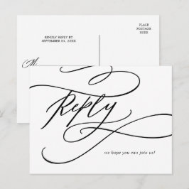 Romantic Calligraphy Song Request RSVP Briefkaart