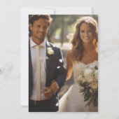 Romantic Calligraphy Wedding 2 Photo Bedankkaart (Achterkant)