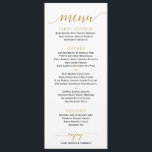 Romantic Calligraphy Wedding Menu | 4 x 9 | Goud<br><div class="desc">Dit trouwmenu is elegant en eenvoudig genoeg dat het perfect is voor elk trouwthema. Het is ingesteld in een vlak goud, maar je kunt de ontwerpkleur veranderen in alles wat je maar wilt door je achtergrondkleur te wijzigen. **HOE TE OM DE HARTKLEUR** 1) TE VERANDEREN klik de "personalize"Button. 2) Klik...</div>