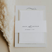 Romantic Calligraphy Wedding Uitnodigingen Wikkel