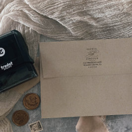 Romantic Calligraphy Wedding Zelfinktende Stempel