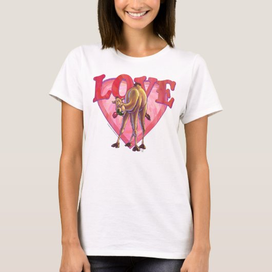 Romantic Camel Valentijnsdag T-shirt (Voorkant)