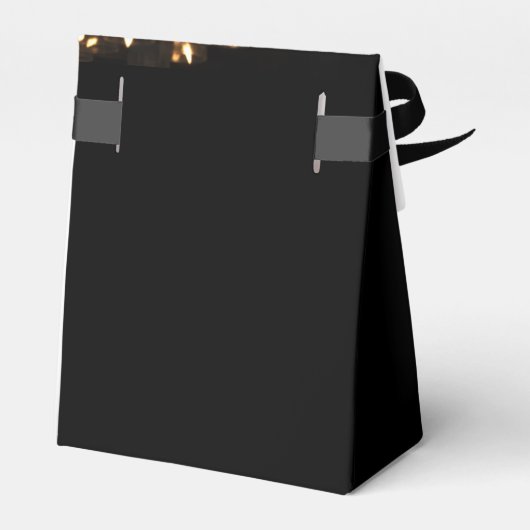 Romantic Candlelight Faux Gold Script Happy Diwali Bedankdoosjes (Achterkant)