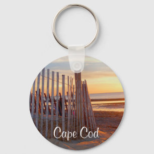Romantic Cape Cod Mass Sunrise over Beach Sleutelh Sleutelhanger