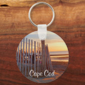 Romantic Cape Cod Mass Sunrise over Beach Sleutelh Sleutelhanger (Voorkant)