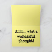 Romantic Card "Thinking of You" Cartoon Cat Kaart (Binnen)