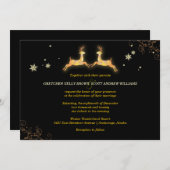 Romantic Cariou Couple Winter Wedding Kaart (Voorkant / Achterkant)