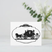 Romantic Carriage Sillhouette Briefkaart (Staand voorkant)
