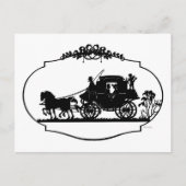 Romantic Carriage Sillhouette Briefkaart (Voorkant)