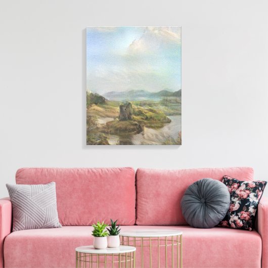 Romantic Castle Stalker Canvas Afdruk (Insitu (Woonkamer))
