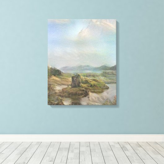 Romantic Castle Stalker Canvas Afdruk (Insitu (Houten vloer))