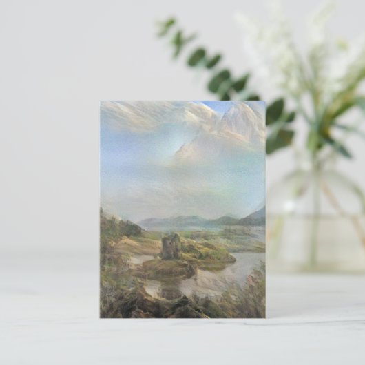 Romantic Castle Stalker Feestdagenkaart (Staand voorkant)