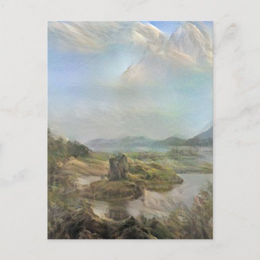 Romantic Castle Stalker Feestdagenkaart (Voorkant)