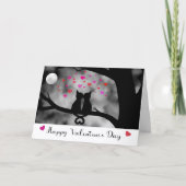 Romantic Cat Valentine Card Under Moon             Kaart (Voorkant)