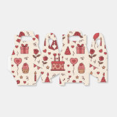 Romantic Celebration Doodle Pattern Bedankdoosjes (Uitgevouwen)