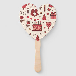 Romantic Celebration Doodle Pattern Handwaaier