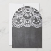 Romantic Chalkboard en Lace Elegant Wedding Kaart (Achterkant)