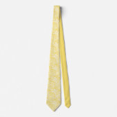 Romantic Champagne Yellow Paisley Pattern Wedding Stropdas (Voorkant)
