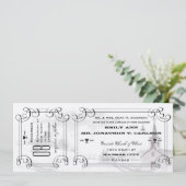 Romantic Chapel Country Road Ticket Weddenschap Kaart (Staand voorkant)