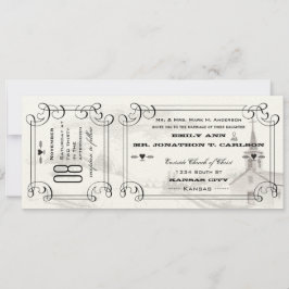 Romantic Chapel Country Road Ticket Weddenschap Kaart