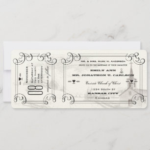 Romantic Chapel Country Road Ticket Weddenschap Kaart